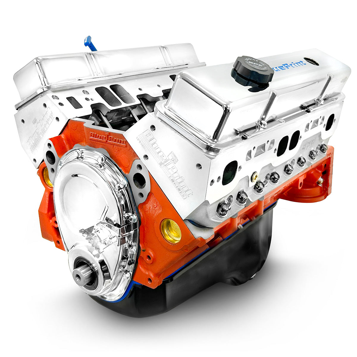 New BluePrint Small Block GM 400 c.i. Crate Engine - dressed longblock w/ carb - BP4002CT1